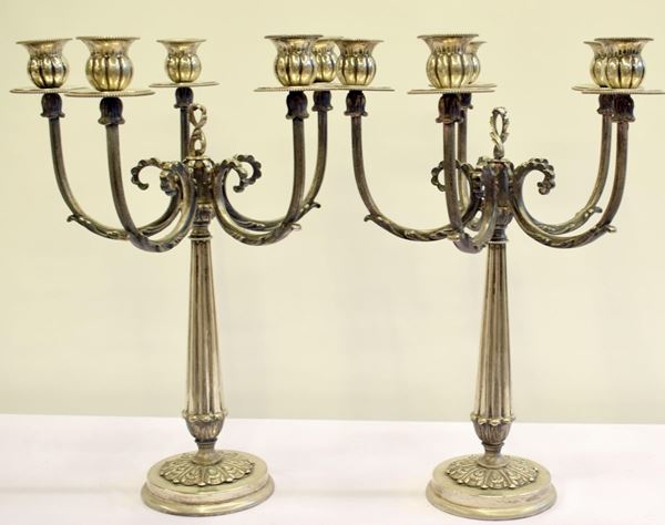 COPPIA DI CANDELABRI , SEC. XX                                            