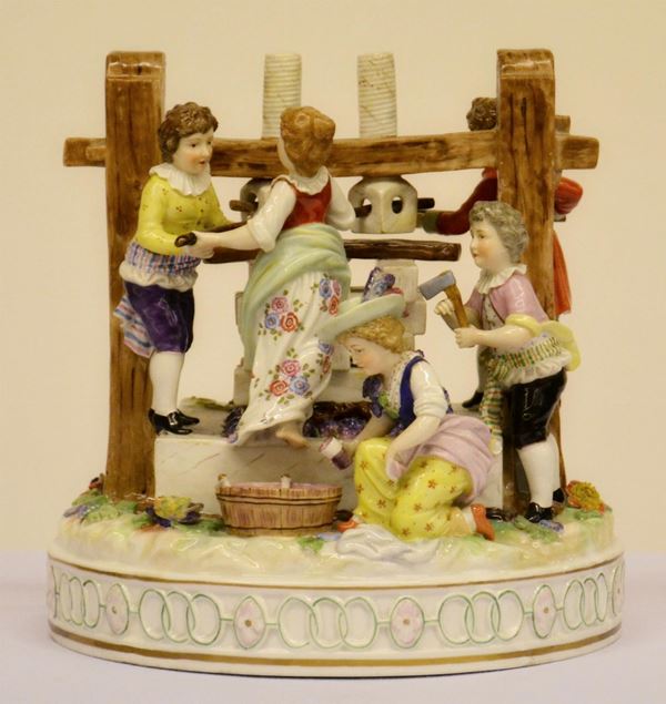 Gruppo, Austria, sec. XIX, in ceramica