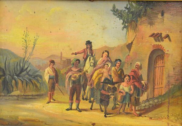 Scuola nord europea, sec. XIX  - Asta GIOIELLI, ARGENTI, ARREDI E DIPINTI DAL XVII AL XX SECOLO - Poggio Bracciolini Casa d'Aste