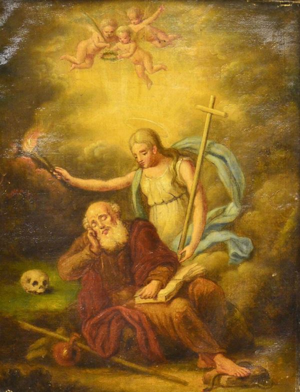 Scuola del sec. XIX  - Asta GIOIELLI, ARGENTI, ARREDI E DIPINTI DAL XVII AL XX SECOLO - Poggio Bracciolini Casa d'Aste
