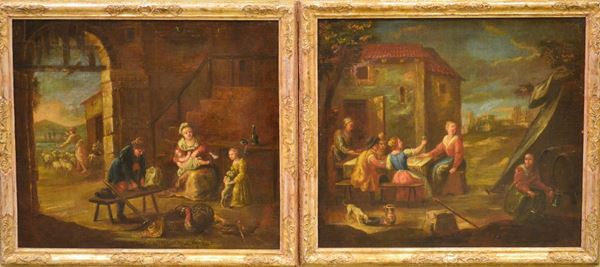 Scuola nord europea, sec. XIX  - Asta GIOIELLI, ARGENTI, ARREDI E DIPINTI DAL XVII AL XX SECOLO - Poggio Bracciolini Casa d'Aste