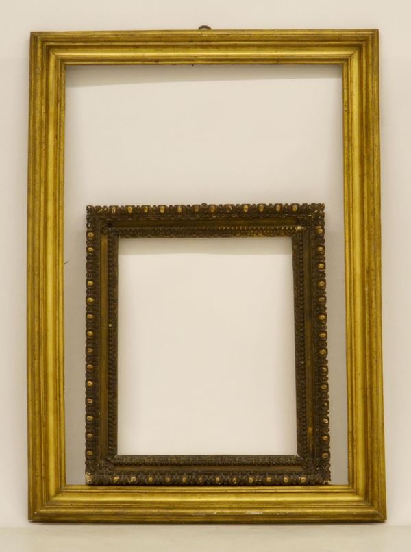 Cornice, sec. XVIII, in legno laccato,