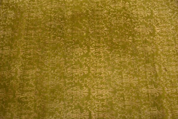 Tappeto, fine sec. XX, fondo verde