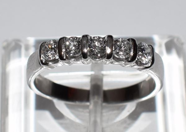 ANELLO VERETTA IN ORO BIANCO