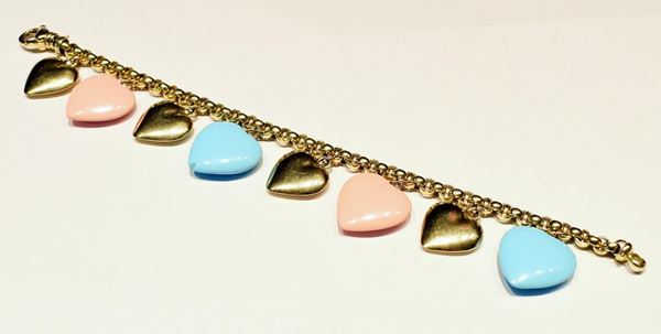 BRACCIALE ORO GIALLO E PIETRE