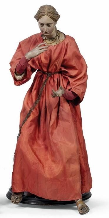 FIGURA DA PRESEPE , ITALIA CENTRALE , SEC. XVIII/XIX  - Asta GIOIELLI, DIPINTI, ARREDI E OGGETTI D'ARTE - Poggio Bracciolini Casa d'Aste
