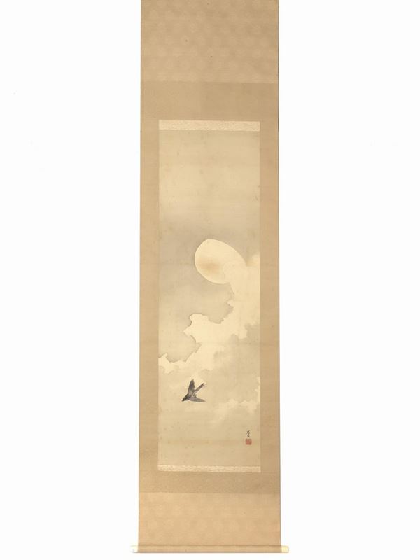 Disegno, Giappone, sec. XIX                                             - Asta GIOIELLI, DIPINTI, ARREDI E OGGETTI D'ARTE - Poggio Bracciolini Casa d'Aste