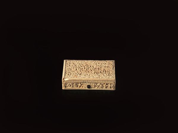 SCATOLA, CINA, DINASTIA QING, SEC. XIX  - Asta GIOIELLI, DIPINTI, ARREDI E OGGETTI D'ARTE - Poggio Bracciolini Casa d'Aste