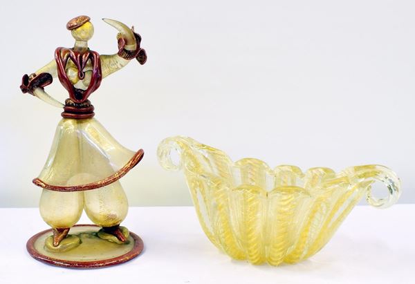 Scultura, inizi sec. XX, in vetro di Murano