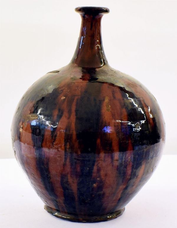 Vaso, sec. XIX, in maiolica smaltata