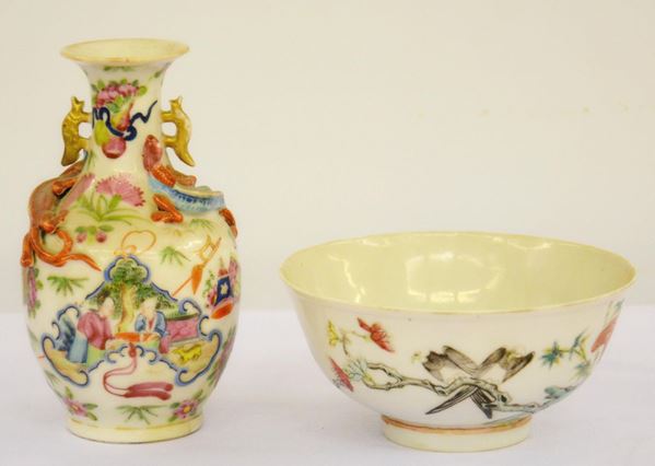 Vaso, Cina, Sec. XIX, in porcellana dipinta
