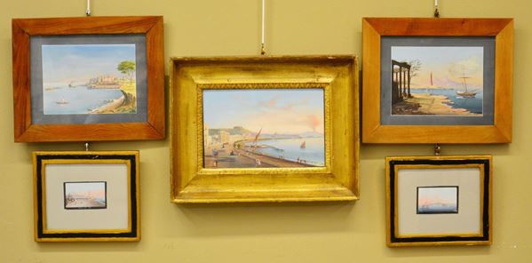 Scuola Napoletana, sec. XIX  - Asta GIOIELLI, DIPINTI, ARREDI E OGGETTI D'ARTE - Poggio Bracciolini Casa d'Aste