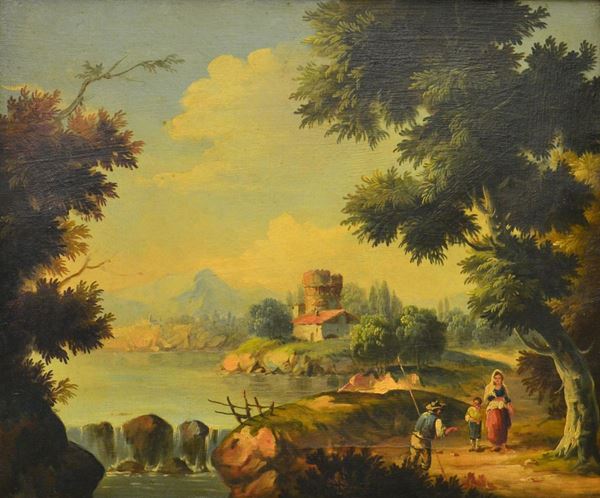 Scuola del sec. XX  - Asta GIOIELLI, DIPINTI, ARREDI E OGGETTI D'ARTE - Poggio Bracciolini Casa d'Aste
