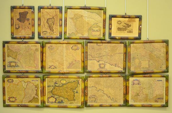 Dodici carte geografiche, sec. XIX,