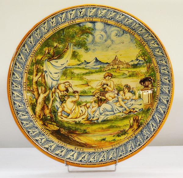 Piatto da parete, sec. XX, in ceramica