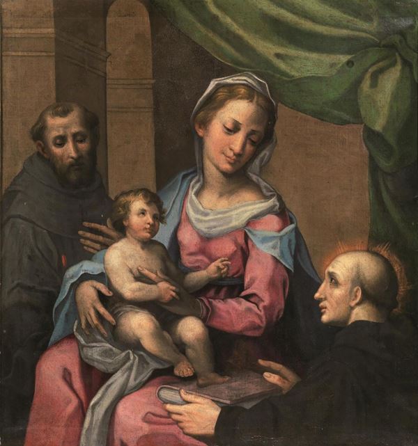 Scuola emiliana, sec. XVI  - Asta GIOIELLI, DIPINTI, ARREDI E OGGETTI D'ARTE - Poggio Bracciolini Casa d'Aste