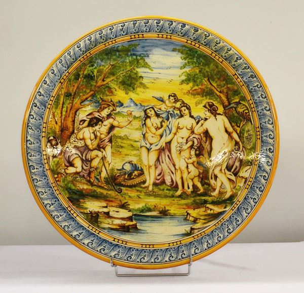 Piatto da parete, sec. XX, in ceramica