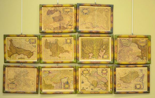 Dieci carte geografiche, sec. XIX,