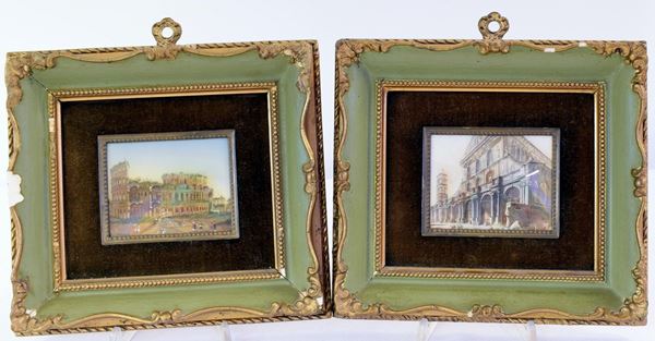 Coppia di miniature, sec. xx