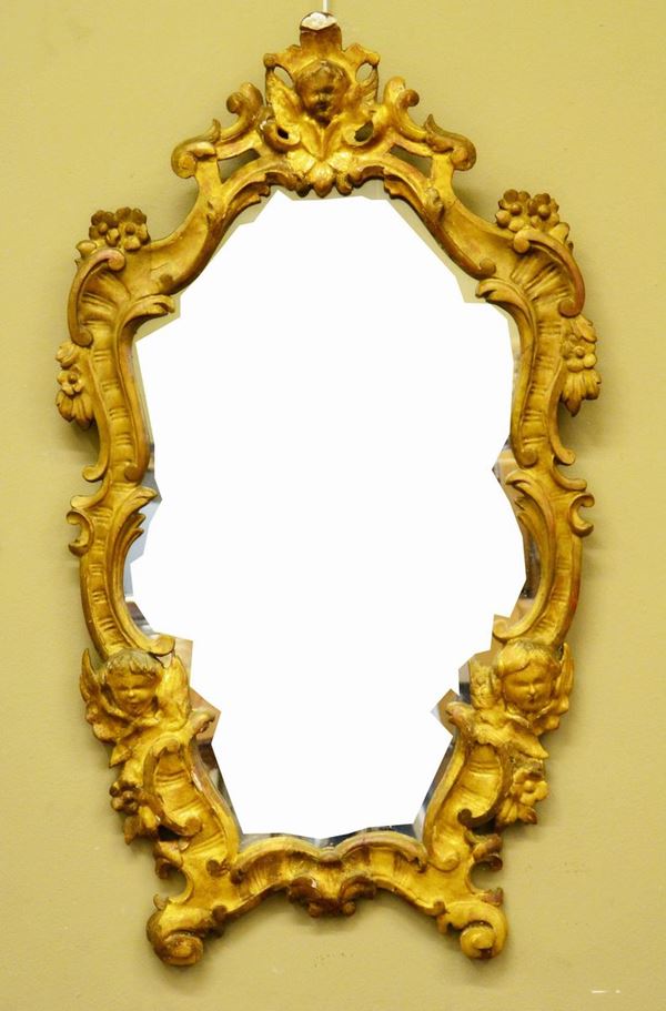 Specchiera, sec. XVIII, entro cornice in  - Asta GIOIELLI, DIPINTI, ARREDI E OGGETTI D'ARTE - Poggio Bracciolini Casa d'Aste