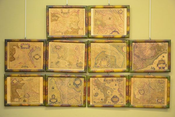 Dieci carte geografiche, sec. XIX,