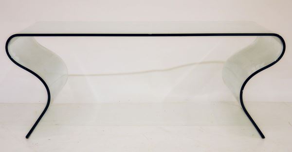 Tavolino da fumo, fine sec. XX, in vetro  - Asta GIOIELLI, DIPINTI, ARREDI E OGGETTI D'ARTE - Poggio Bracciolini Casa d'Aste