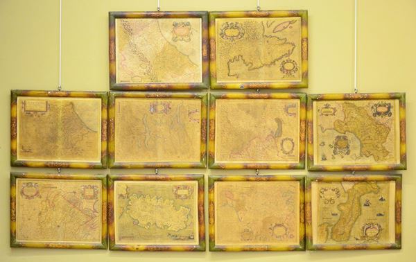 Dieci carte geografiche, sec. XIX,