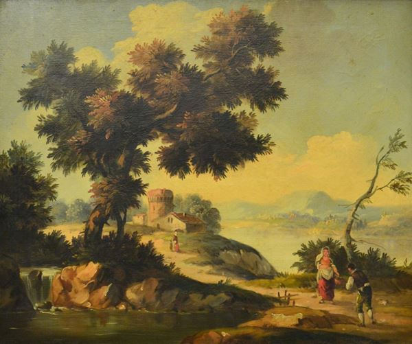 Scuola del sec. XX  - Asta GIOIELLI, DIPINTI, ARREDI E OGGETTI D'ARTE - Poggio Bracciolini Casa d'Aste