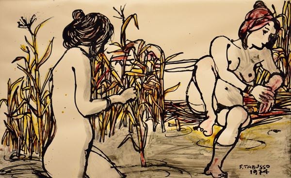 Francesco Tabusso  - Asta GIOIELLI, DIPINTI, ARREDI E OGGETTI D'ARTE - Poggio Bracciolini Casa d'Aste