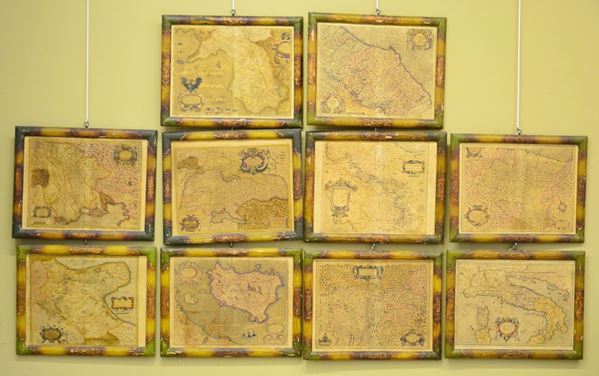 Dieci carte geografiche, sec. XIX,
