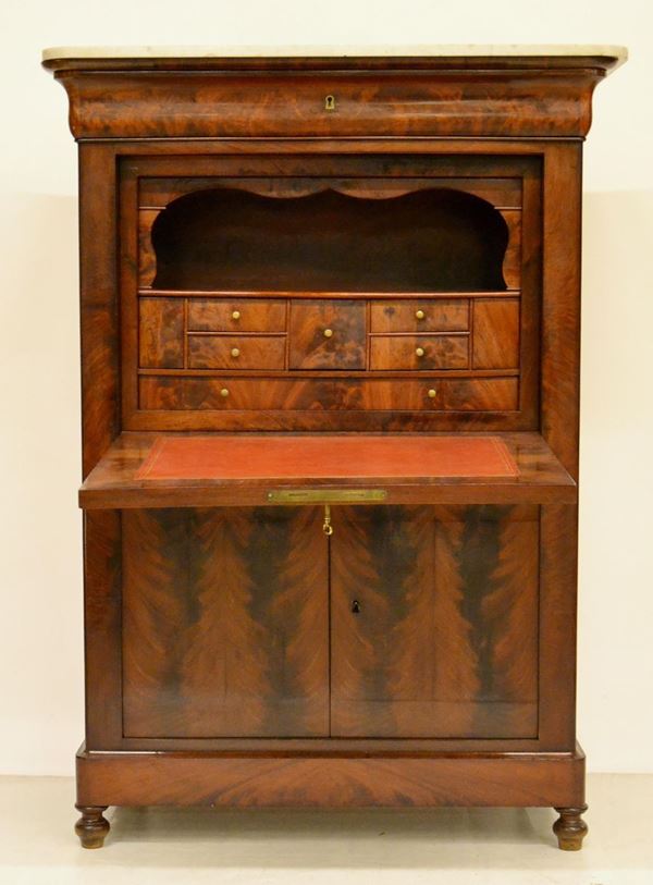 Secretaire, Inghilterra, sec. XIX, in mogano,