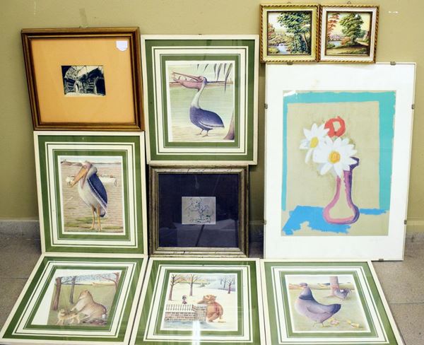 Lotto di sette riproduzioni, una litografia e due&nbsp;&nbsp;&nbsp;&nbsp;&nbsp;&nbsp;&nbsp;&nbsp;&nbsp;&nbsp;&nbsp;&nbsp;&nbsp;&nbsp;&nbsp;&nbsp;&nbsp;&nbsp;&nbsp;&nbsp;&nbsp;&nbsp;&nbsp;&nbsp;&nbsp;  - Asta ASTA A TEMPO - ANTIQUARIATO E COLLEZIONISMO - Poggio Bracciolini Casa d'Aste