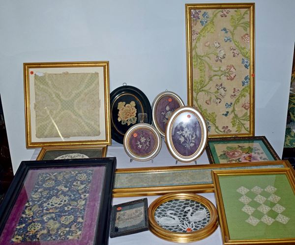 Lotto di tredici ricami sec. XIX/XX&nbsp;&nbsp;&nbsp;&nbsp;&nbsp;&nbsp;&nbsp;&nbsp;&nbsp;&nbsp;&nbsp;&nbsp;&nbsp;&nbsp;&nbsp;&nbsp;&nbsp;&nbsp;&nbsp;&nbsp;&nbsp;&nbsp;&nbsp;&nbsp;&nbsp;&nbsp;&nbsp;&nbsp;&nbsp;&nbsp;&nbsp;&nbsp;&nbsp;&nbsp;&nbsp;&nbsp;&nbsp;&nbsp;&nbsp;