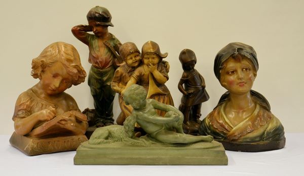 Sei sculture, sec. XX, in gesso,&nbsp;&nbsp;&nbsp;&nbsp;&nbsp;&nbsp;&nbsp;&nbsp;&nbsp;&nbsp;&nbsp;&nbsp;&nbsp;&nbsp;&nbsp;&nbsp;&nbsp;&nbsp;&nbsp;&nbsp;&nbsp;&nbsp;&nbsp;&nbsp;&nbsp;&nbsp;&nbsp;&nbsp;&nbsp;&nbsp;&nbsp;&nbsp;&nbsp;&nbsp;&nbsp;&nbsp;&nbsp;&nbsp;&nbsp;&nbsp;&nbsp;&nbsp;