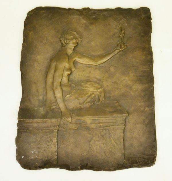 Altorilievo, sec. XX, in bronzo, raffigurante&nbsp;&nbsp;&nbsp;&nbsp;&nbsp;&nbsp;&nbsp;&nbsp;&nbsp;&nbsp;&nbsp;&nbsp;&nbsp;&nbsp;&nbsp;&nbsp;&nbsp;&nbsp;&nbsp;&nbsp;&nbsp;&nbsp;&nbsp;&nbsp;&nbsp;&nbsp;&nbsp;&nbsp;&nbsp;