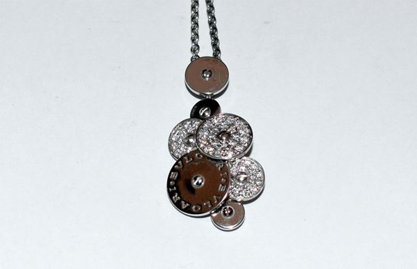 COLLANA, E PENDENTE BULGARI , CICLADI IN ORO                                - Asta GIOIELLI, ARREDI D'ANTIQUARIATO, DIPINTI E SCULTURE - Poggio Bracciolini Casa d'Aste
