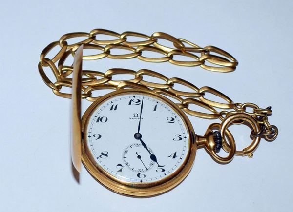OROLOGIO DA TASCHINO SAVONETTE , OMEGA , SEC. XX                           