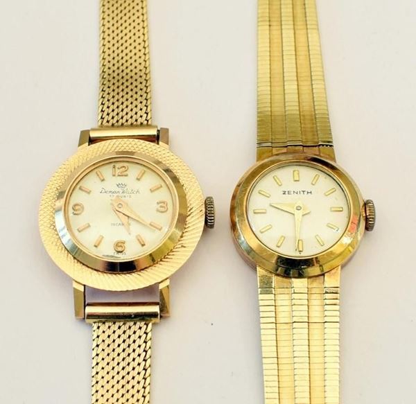 DUE OROLOGI DA POLSO PER SIGNORA, ZENITH E DEMAN WATCH                    