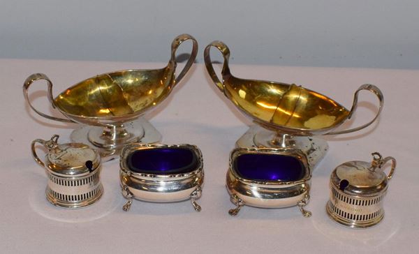 COPPIA DI SALIERE , TORINO , SEC. XX  - Asta GIOIELLI, ARREDI D'ANTIQUARIATO, DIPINTI E SCULTURE - Poggio Bracciolini Casa d'Aste
