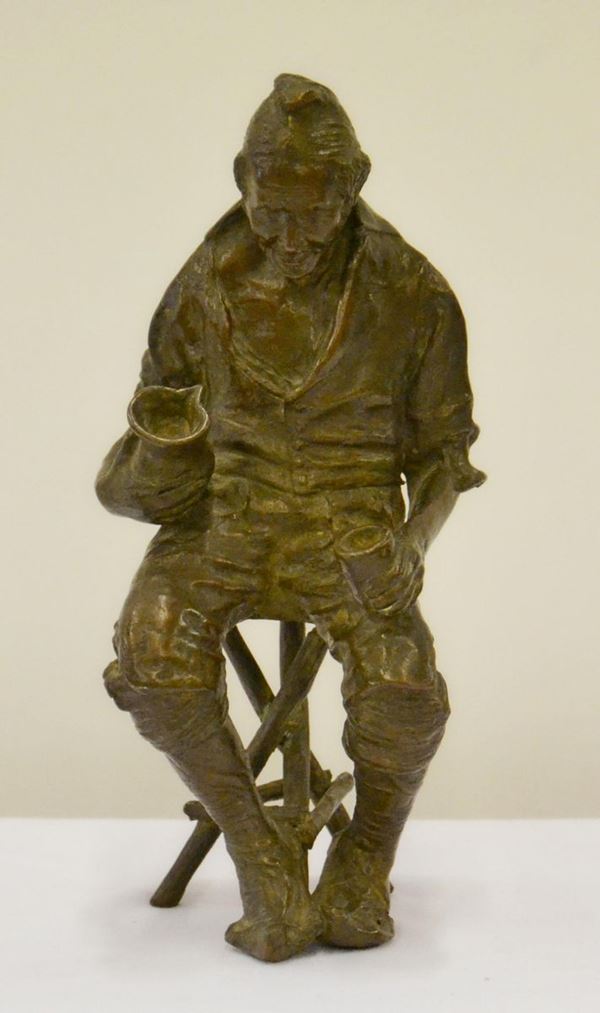 Scultura, sec. XX, in bronzo,