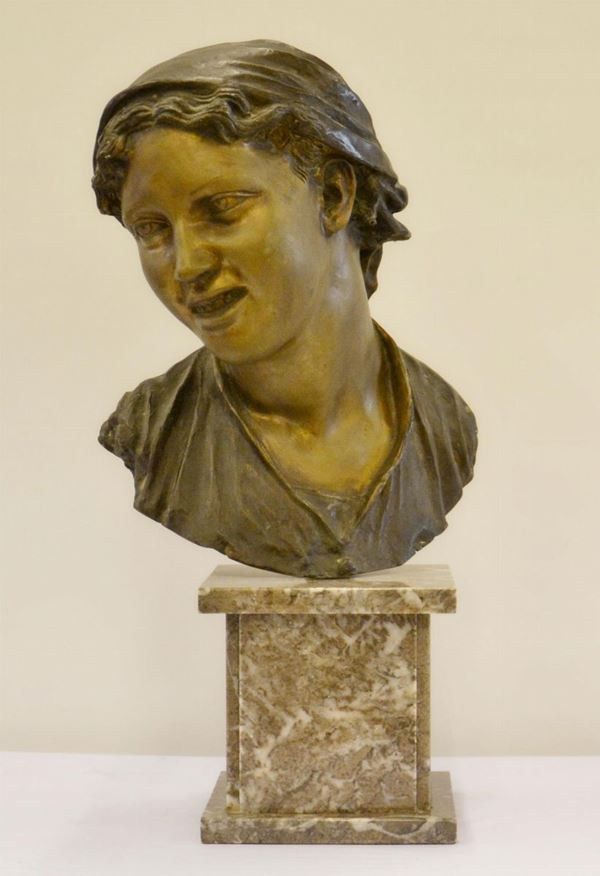 Scultura, inizi sec. XX, in bronzo,