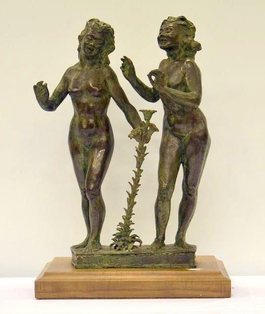 Scultura, sec. XX, in bronzo, raffigurante