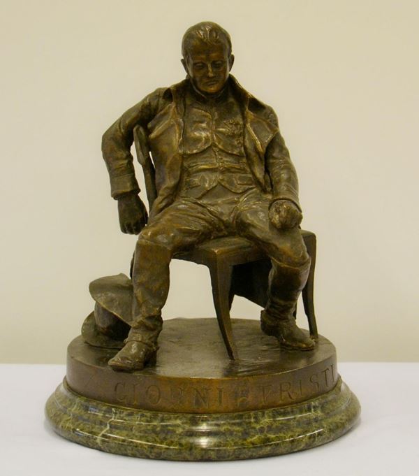 Scultura, sec. XX, in bronzo,