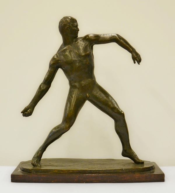 Scultura, sec. XX, in bronzo,