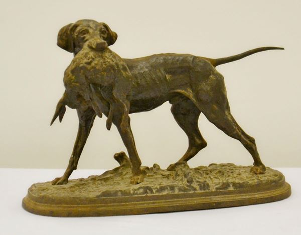 Scultura, inizi sec. XX, in bronzo,