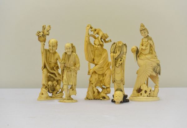 Cinque sculture, arte orientale, sec. XIX,&nbsp;&nbsp;&nbsp;&nbsp;&nbsp;&nbsp;&nbsp;&nbsp;&nbsp;&nbsp;&nbsp;&nbsp;&nbsp;&nbsp;&nbsp;&nbsp;&nbsp;&nbsp;&nbsp;&nbsp;&nbsp;&nbsp;&nbsp;&nbsp;&nbsp;&nbsp;&nbsp;&nbsp;&nbsp;&nbsp;&nbsp;&nbsp;