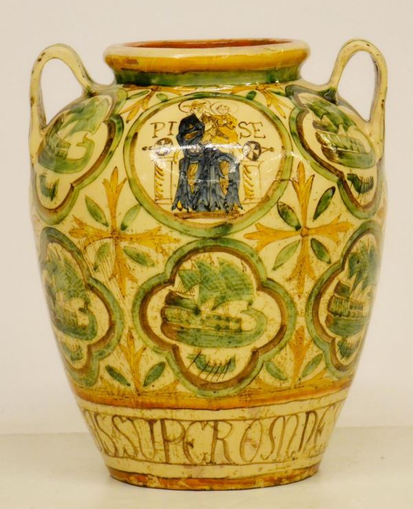 Vaso, inizi sec. XX, in terracotta