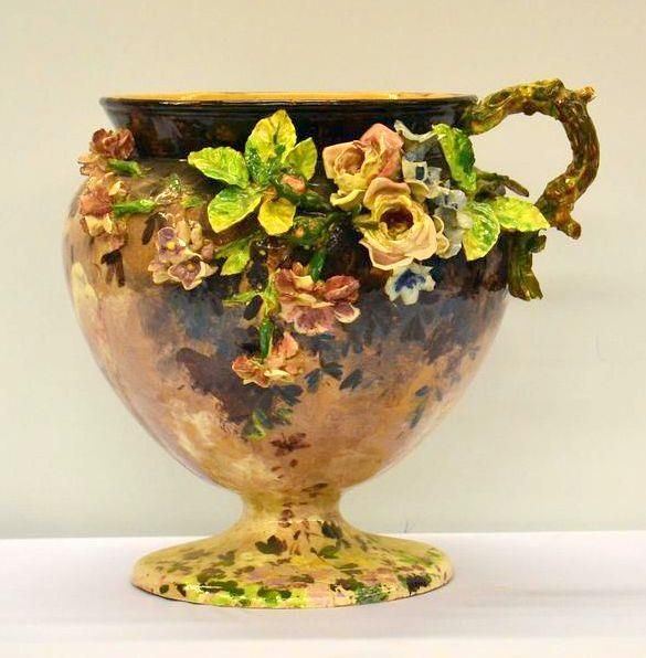 Vaso, sec. XX, in terracotta pitturata