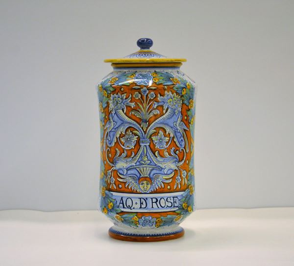 Vaso, in stile 700, manifattura Deruta,