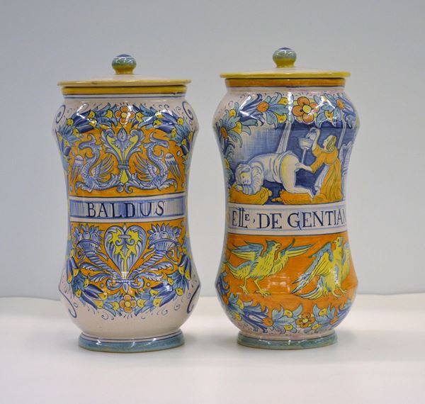 Due vasi, in stile 700,  - Asta GIOIELLI, ARREDI D'ANTIQUARIATO, DIPINTI E SCULTURE - Poggio Bracciolini Casa d'Aste